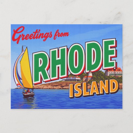 Rhode Island Segelboot-Villa Postkarte (Vorderseite)