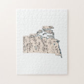 Rhode Island Shaped Vintag Picture Map Puzzle (Vertikal)