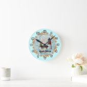 Rhode Island Shell Leuchtturm Runde Wanduhr (Zuhause)
