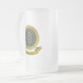 Rhode Island Siegel Mattglas Bierglas (Vorderseite Links)