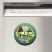 Rhode Island Staat Bird & Blume Magnet (In Situ (Geschirrspüler))