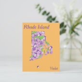 Rhode Island Staat Blume Collage Karte (Stehend Vorderseite)