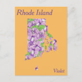 Rhode Island Staat Blume Collage Karte (Vorderseite)