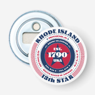 Rhode Island Staat Information Circle Flaschenöffner