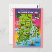 Rhode Island Staat Karte (Vorne/Hinten)