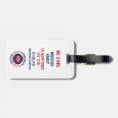 Rhode Island Staat Personalisiertes Geschenk Gepäc Gepäckanhänger (Rückseite horizontal)