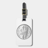 Rhode Island Staat Quarter Gepäckanhänger (Vorderseite vertikal)