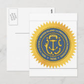 Rhode Island Staat Siegel Postkarte (Vorne/Hinten)