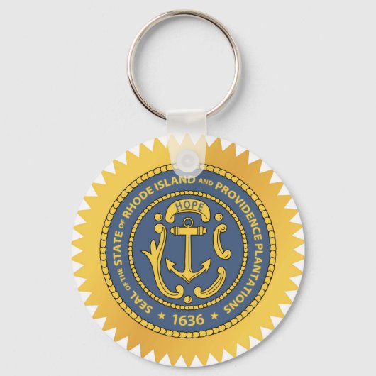 Rhode Island Staat Siegel Schlüsselanhänger (Vorderseite)