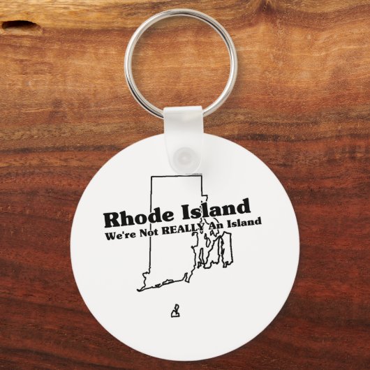 Rhode Island Staat Slogan Schlüsselanhänger (Vorderseite)
