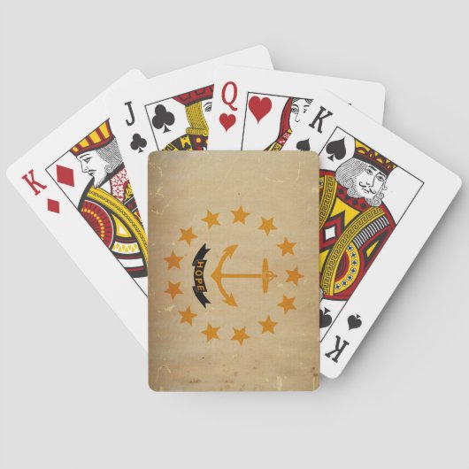 Rhode Island Staats-Flagge VINTAG Spielkarten (Rückseite)