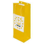 Rhode Island Staats-Flaggen-Entwurf Geschenktüte Für Weinflaschen (Rückseite Schrägansicht)