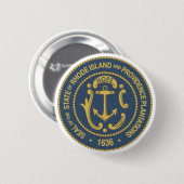 Rhode Island Staats-Siegel Button (Vorne & Hinten)