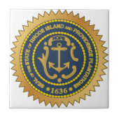 Rhode Island Staats-Siegel Fliese (Vorderseite)