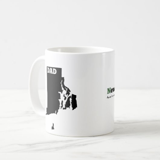Rhode Island Staats-Vater-Tasse Kaffeetasse (Vorderseite Links)