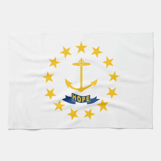Rhode Island Staatsflagge Geschirrtuch (Horizontal)