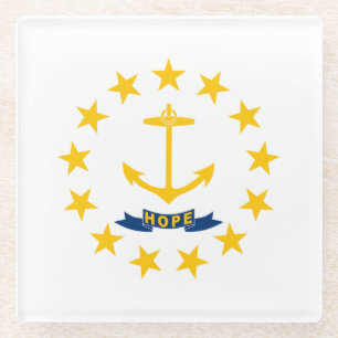 Rhode Island Staatsflagge Glasuntersetzer