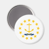 Rhode Island Staatsflagge Magnet (Vorderseite/Rückseite)