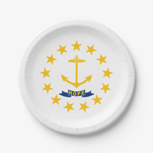 Rhode Island Staatsflagge Pappteller (Vorderseite)