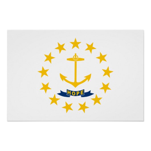 Rhode Island Staatsflagge Poster (Vorderseite)