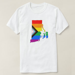 Rhode Island Staatsstolz LGBTQ Fortschrittsstolz T-Shirt