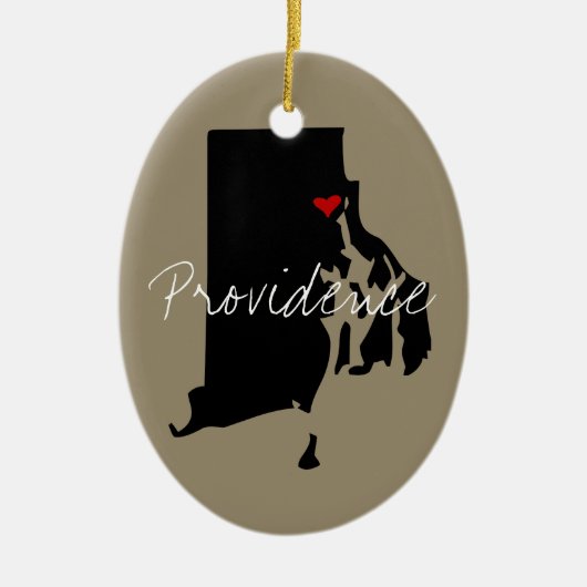 Rhode Island Stadt Keramikornament (Vorne)