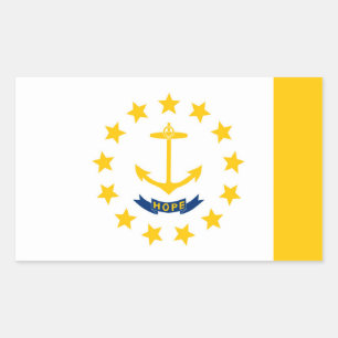 Rhode Island State Flag Design Rechteckiger Aufkleber