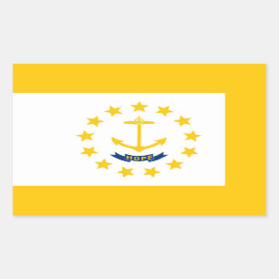 Rhode Island State Flag Design Rechteckiger Aufkleber