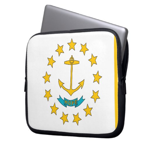 Rhode Island State Flag Laptop Sleeve (Vorderseite Links)