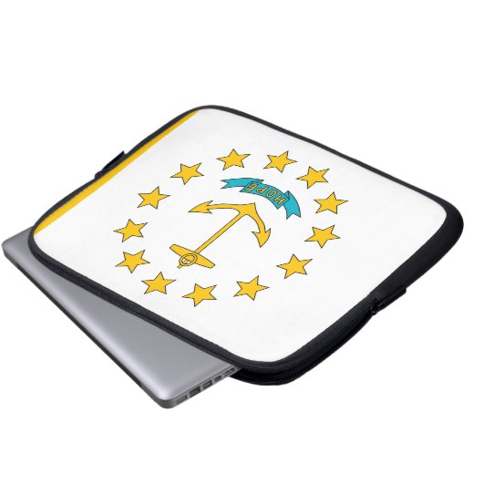 Rhode Island State Flag Laptop Sleeve (Vorne Knopf)
