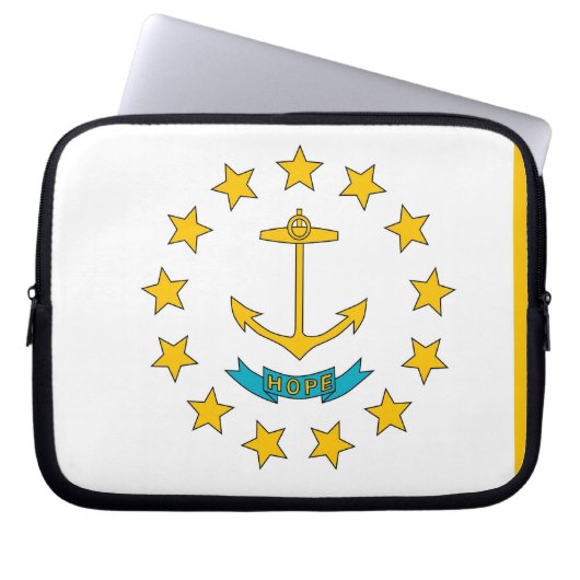 Rhode Island State Flag Laptop Sleeve (Vorderseite)