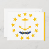 Rhode Island State Flag Little Rhody 13 Stars Postkarte (Vorne/Hinten)