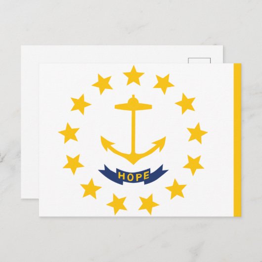 Rhode Island State Flag Little Rhody 13 Stars Postkarte (Vorne/Hinten)