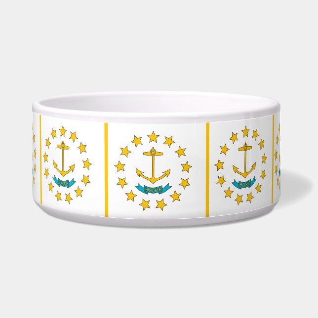 Rhode Island State Flag Pet Bowl Napf (Vorderseite)