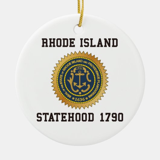 Rhode Island Statehood Keramik Ornament (Vorne)