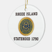 Rhode Island Statehood Keramik Ornament (Links)