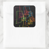 Rhode Island Stolz Quadratischer Aufkleber (Tasche)