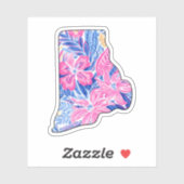 Rhode Island - Summer Sticker - Lilly Inspiriert (Blatt)