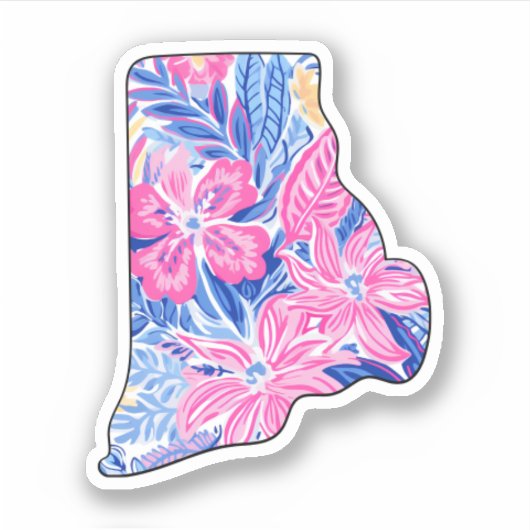 Rhode Island - Summer Sticker - Lilly Inspiriert (Vorderseite)