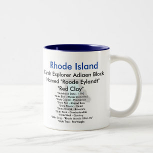 Rhode Island Symbole u. Karte Zweifarbige Tasse