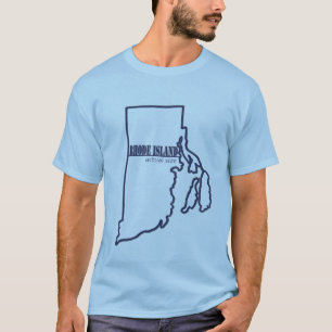 Rhode Island - T - Shirt der tatsächlichen Größe