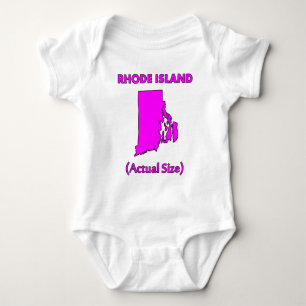 Rhode Island - Tatsächliche Größe Baby Strampler