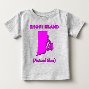 Rhode Island - Tatsächliche Größe Baby T-shirt