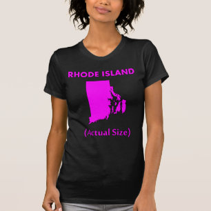 Rhode Island - tatsächliche Größe T-Shirt