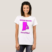 Rhode Island - tatsächliche Größe T-Shirt (Vorne ganz)