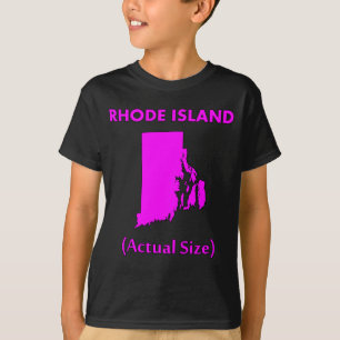 Rhode Island - tatsächliche Größe T-Shirt
