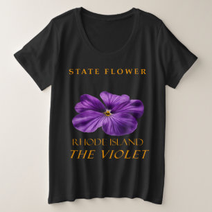 Rhode Island Territoriumsblume Die Violette Große Größe T-Shirt
