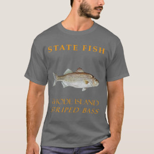 Rhode Island Territory Fische den Streifenbarsch T-Shirt