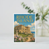 Rhode Island The Breakers GeoSaga Postkarte (Stehend Vorderseite)