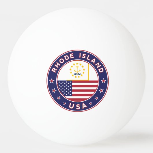 Rhode Island Tischtennisball (Vorderseite)